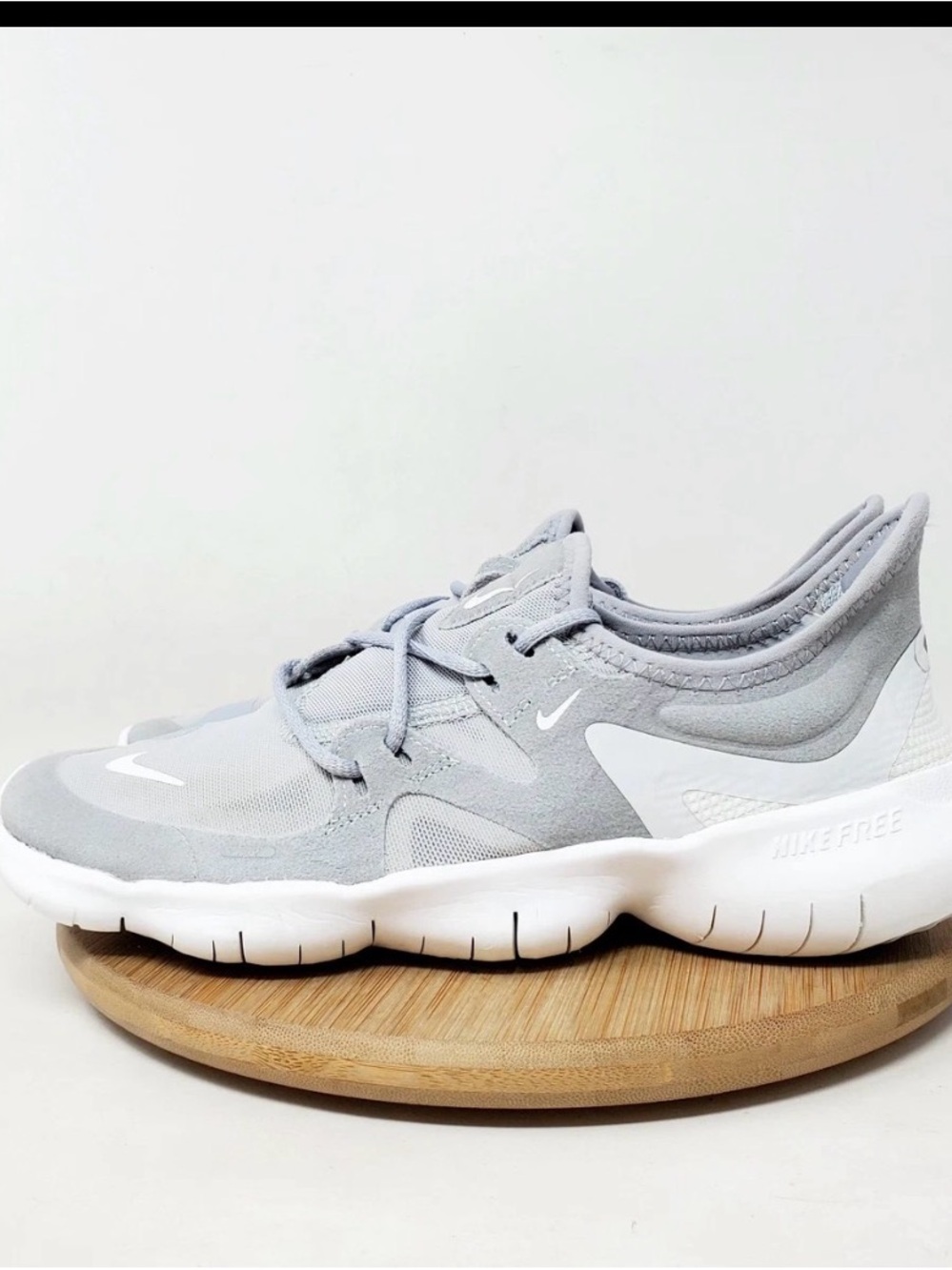 Nike Light Grey and White Low-Top Athletic Sneakers